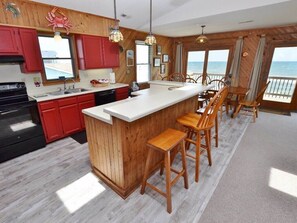 Fridge, oven, stovetop, dishwasher
