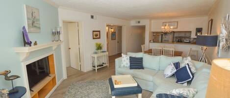 TV, DVD player, books