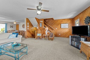 TV, fireplace, DVD player