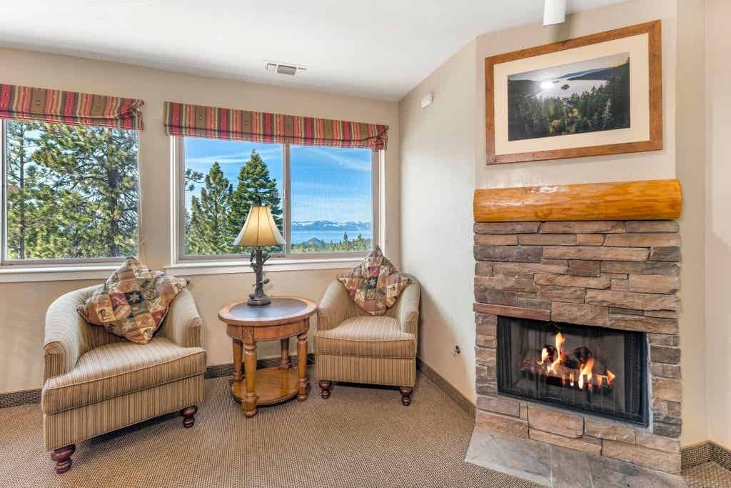 Large units many with lake views, full kitchens, covered parking