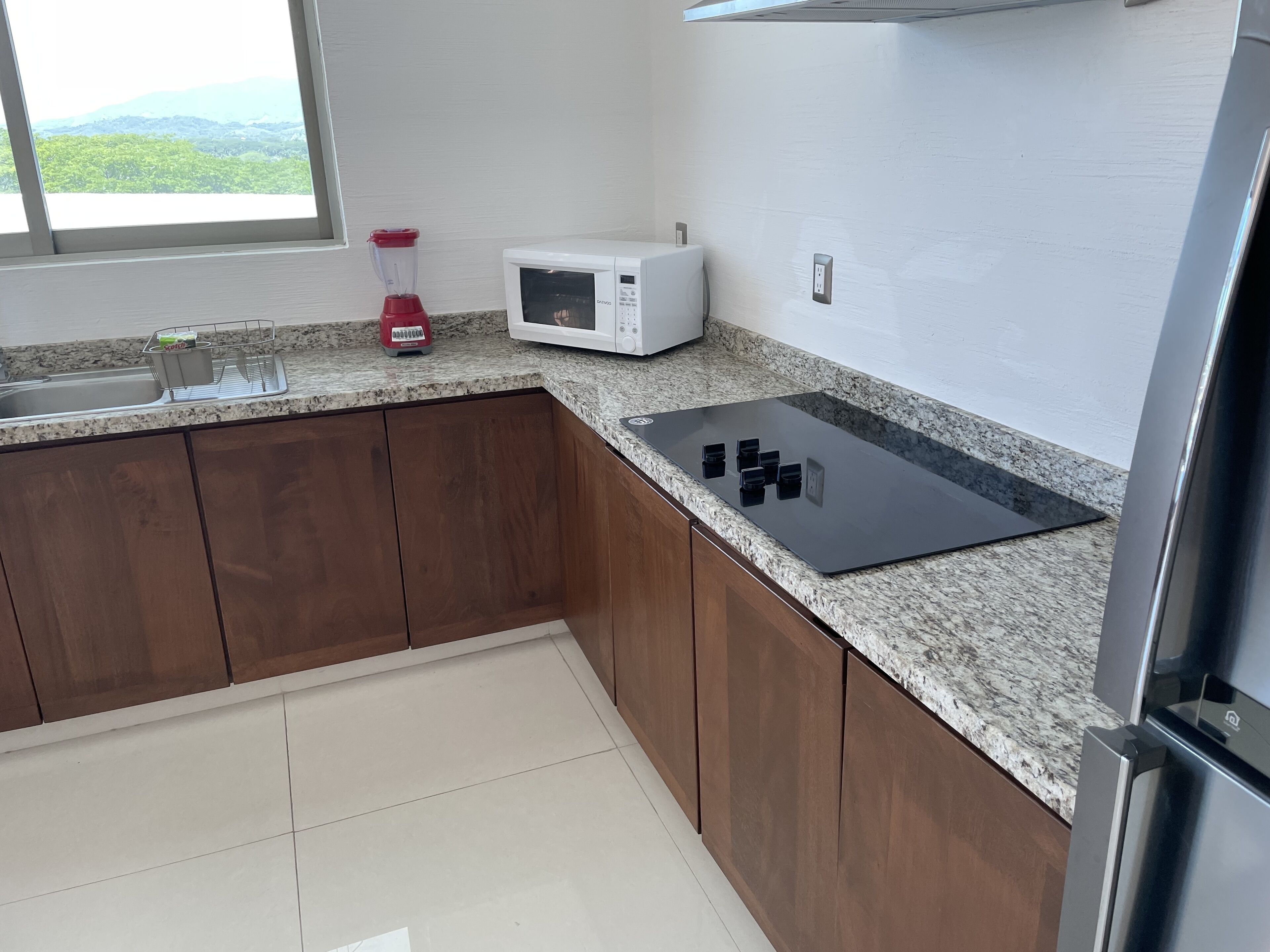 panoramic apartment | private kitchen | fridge, blender, cookware/dishes/utensils