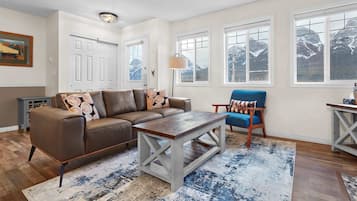 Una televisión, una chimenea