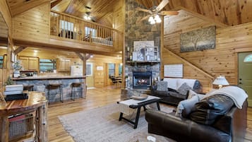 TV connectée, cheminée, baby-foot