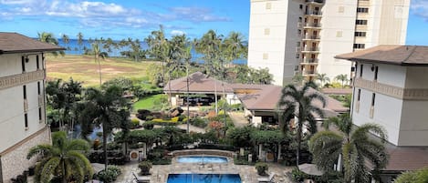 Piscine extérieure, piscine chauffée