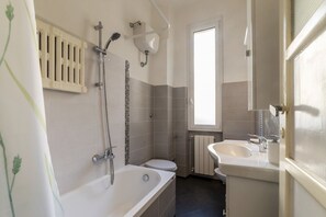 Combined shower/bathtub, bidet