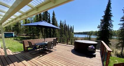 Lakefront Home next to Kenai and Kasilof River w/ Hot tub and view. Sleeps 6-12