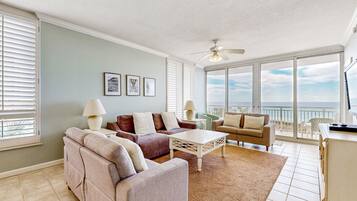 TV, DVD player, video library