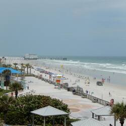 On the beach, sun loungers, beach towels