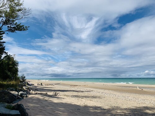 Log Home Located on Lake Muskallonge