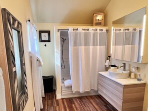 Badkar/dusch och handdukar