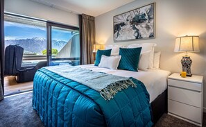 2 bedrooms, blackout curtains, iron/ironing board, travel cot