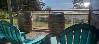 Amazing view of the ocean and mountains, in natural setting.