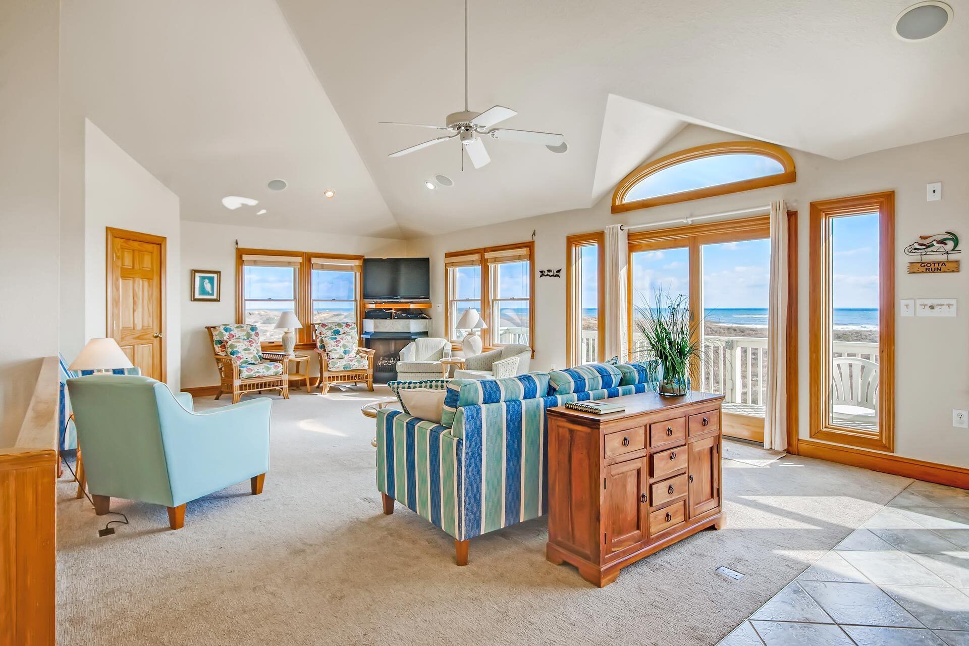 TV, DVD player, stereo