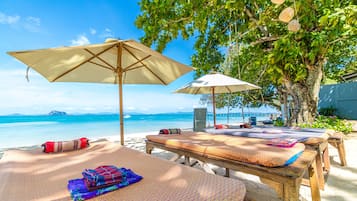 Outdoor treatment area, body treatments, Thai massages, sports massages