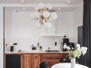 Bruges - Appartement 1 chambre | Cozinha privada | Geladeira, micro-ondas, fogão, máquina de café expresso