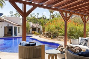 A heated pool