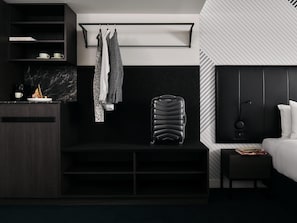 1 quarto, roupas de cama premium, frigobar, cofres nos quartos