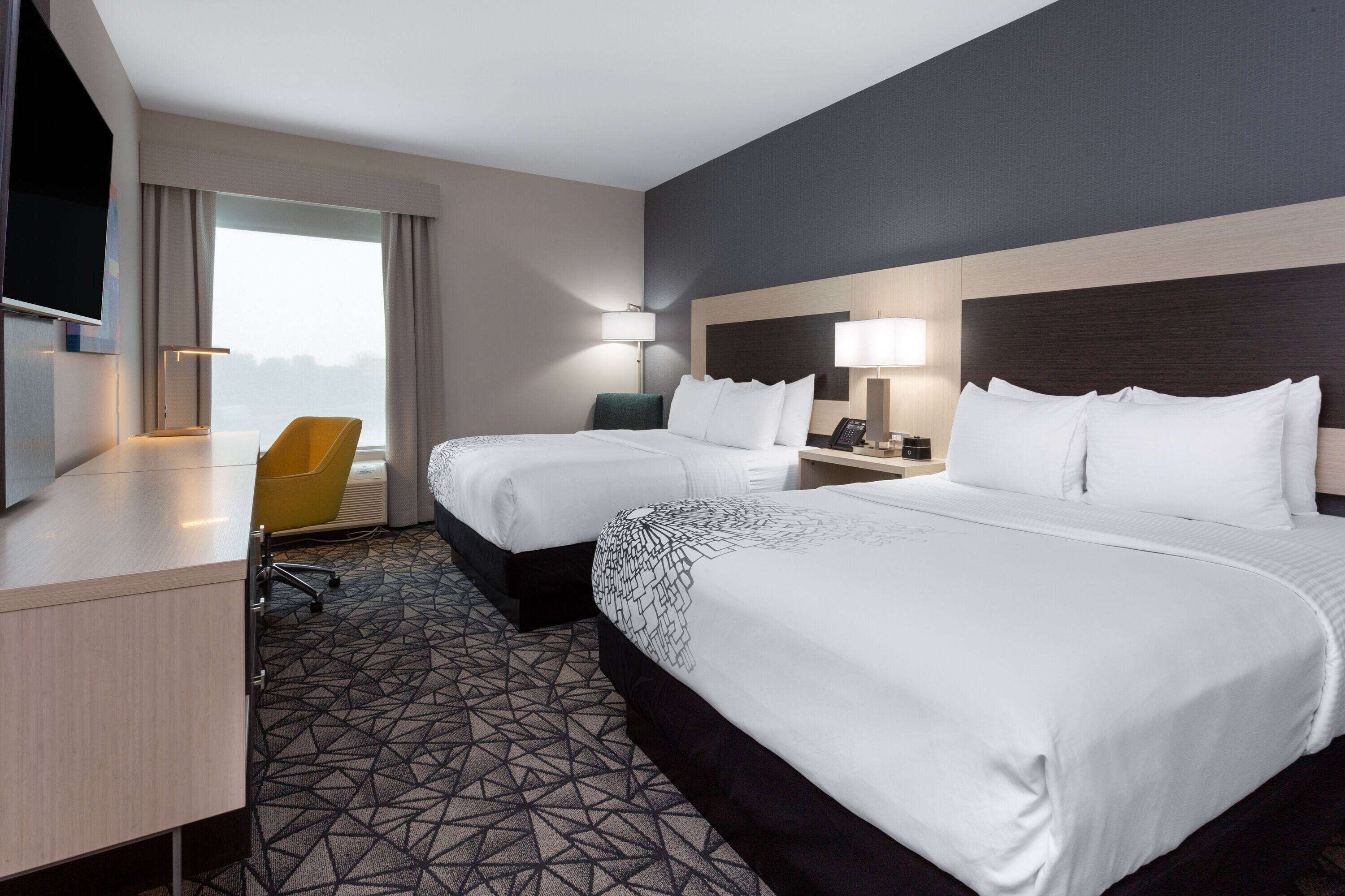 room, 2 queen beds, non smoking | desk, laptop workspace, iron/ironing board, free wifi