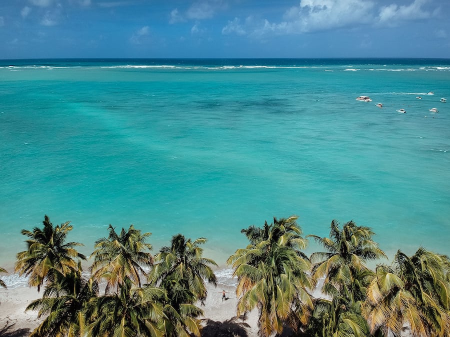 On the beach, beach towels