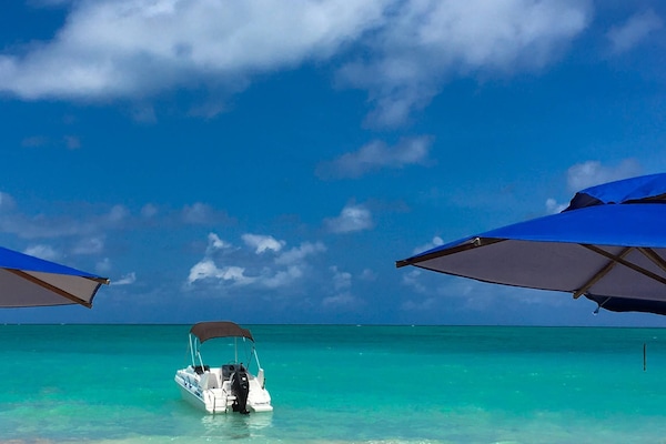On the beach, beach towels
