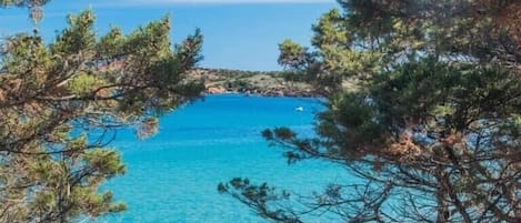 Beach nearby, sun loungers, beach towels