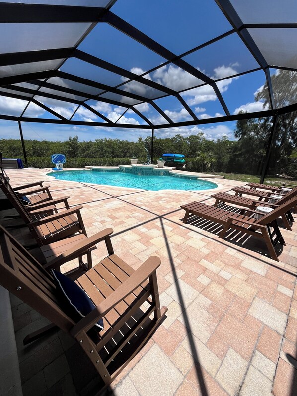 Outdoor pool, a heated pool