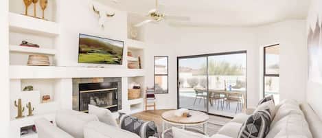 Smart TV, fireplace, offices