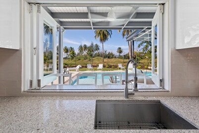 Your own beach house, private pool & pickle ball court, steps to beach. 