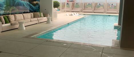 Outdoor pool, a heated pool