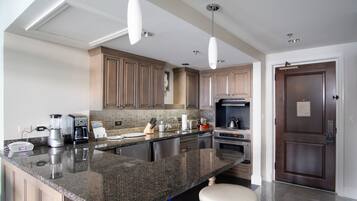 Luxury Suite, Balcony, Ocean View | Private kitchen | Highchair