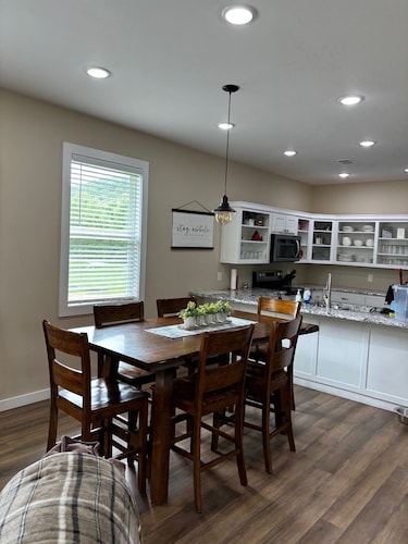 Private riverfront getaway with direct steps to fishing paradise.