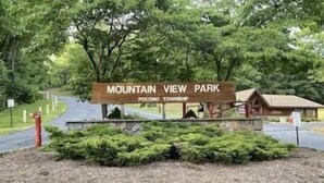 Señal de Mountain View Park en Pocono Township.
