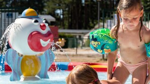 A water park with a large inflatable character and children playing in the water. - Neat Chalet With Microwave, Near Antwerp (Rijkevorsel)