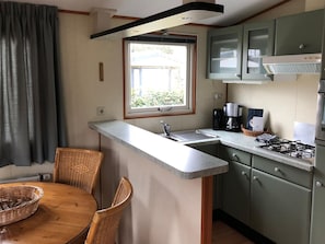 Fridge, microwave, coffee/tea maker