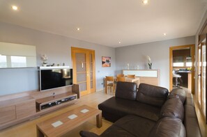 Televisie en een open haard