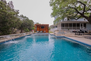 A heated pool