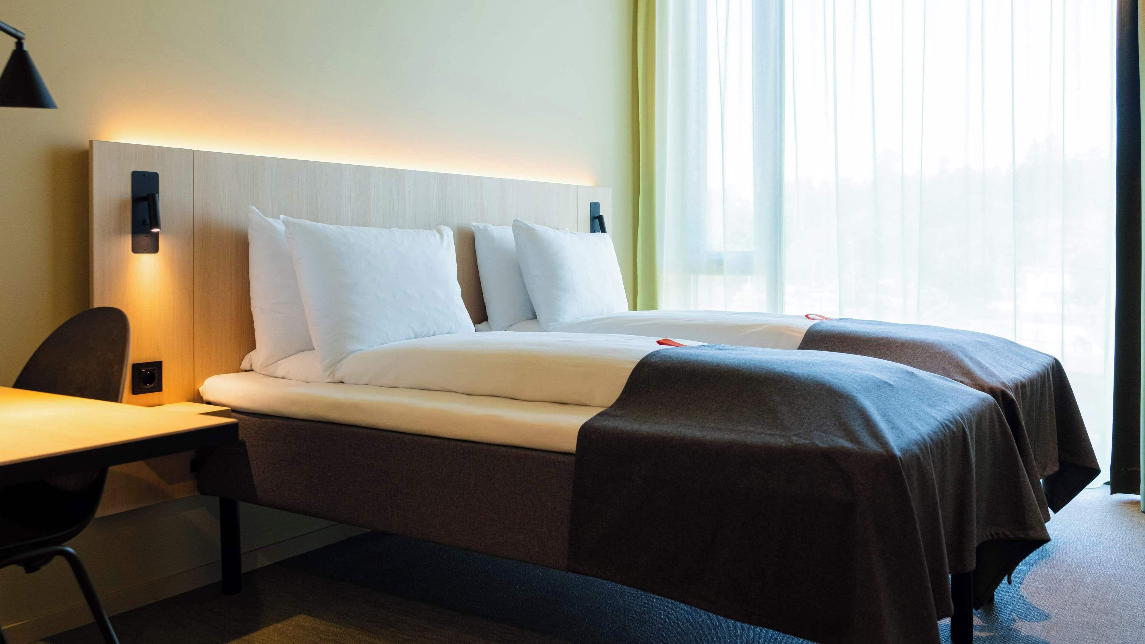 Habitación estándar con 2 camas individuales | Escritorio, espacio para trabajar con un portátil, wifi gratis