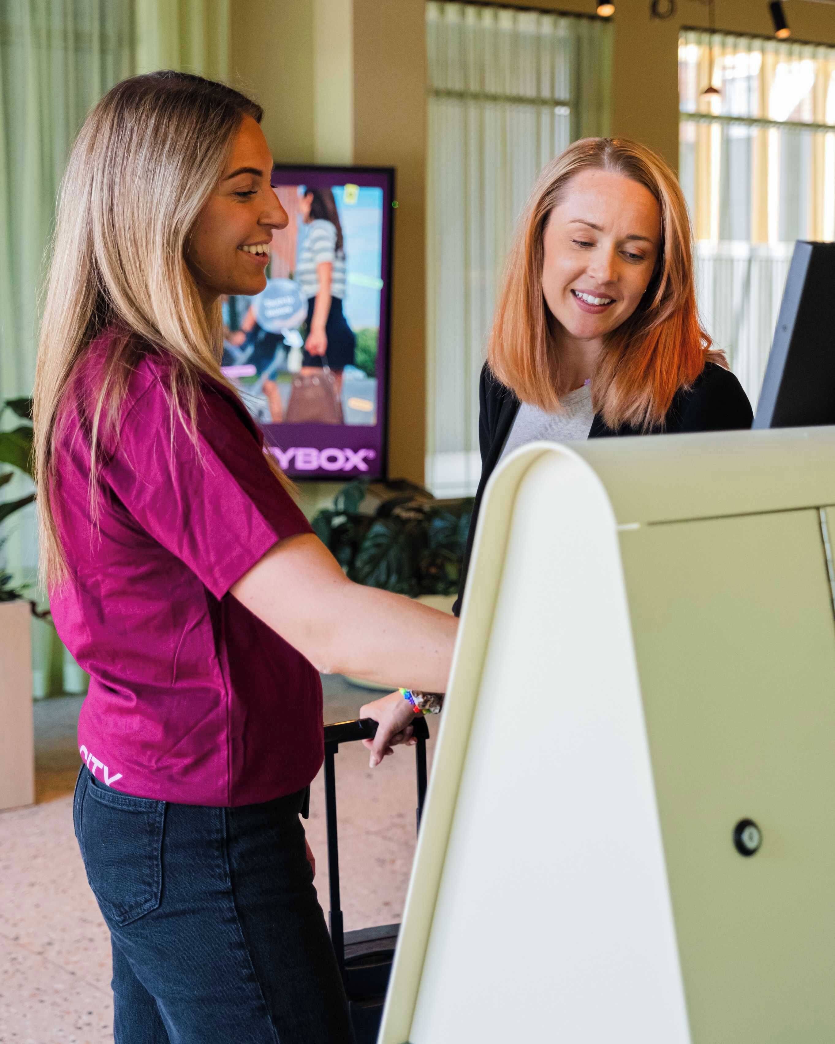 check-in/check-out kiosk