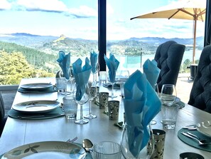 Dining - No.1 in far North Whangaroa Top Luxury- Cosy retreat "Kauri Hill Estate" Lodge (Northland)