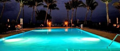 Outdoor pool, a heated pool