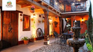 Outdoor banquet area