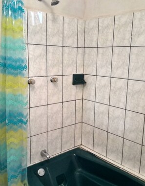 Standaard kamer | Badkamer | Een douche, gratis toiletartikelen, handdoeken, zeep
