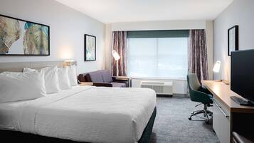 Seprai premium, brankas, meja kerja, dan ruang kerja ramah laptop