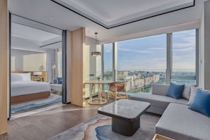 Deluxe Suite, 1 King Bed | Minibar, in-room safe, desk, laptop workspace