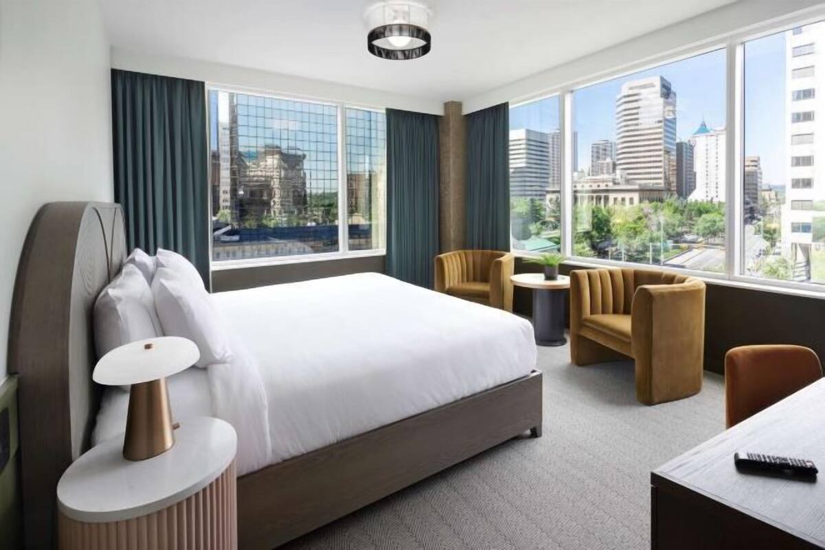 Premium bedding, pillowtop beds, in-room safe, desk