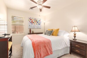 2 bedrooms, desk, iron/ironing board, free WiFi