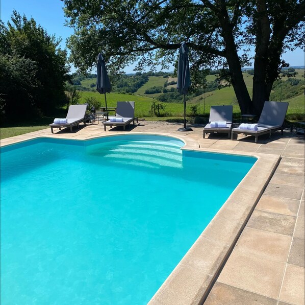 Outdoor pool, a heated pool