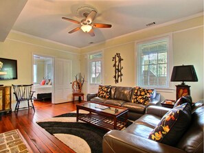 House, Multiple Beds (Forsyth Park West Garden Level) | Living room