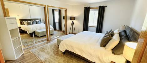 2 habitaciones, tabla de planchar con plancha, wifi y ropa de cama