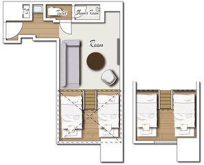Quarto quádruplo conforto, para não fumantes | Wi-Fi de cortesia, roupa de cama